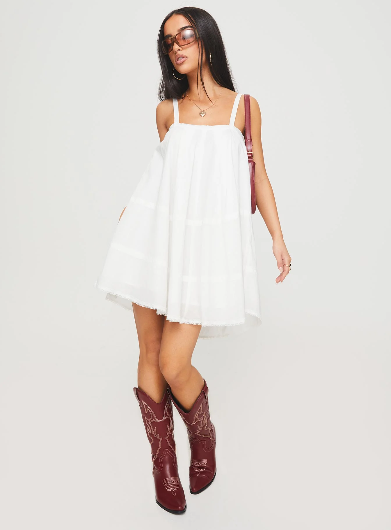 Jubilant Mini Dress White