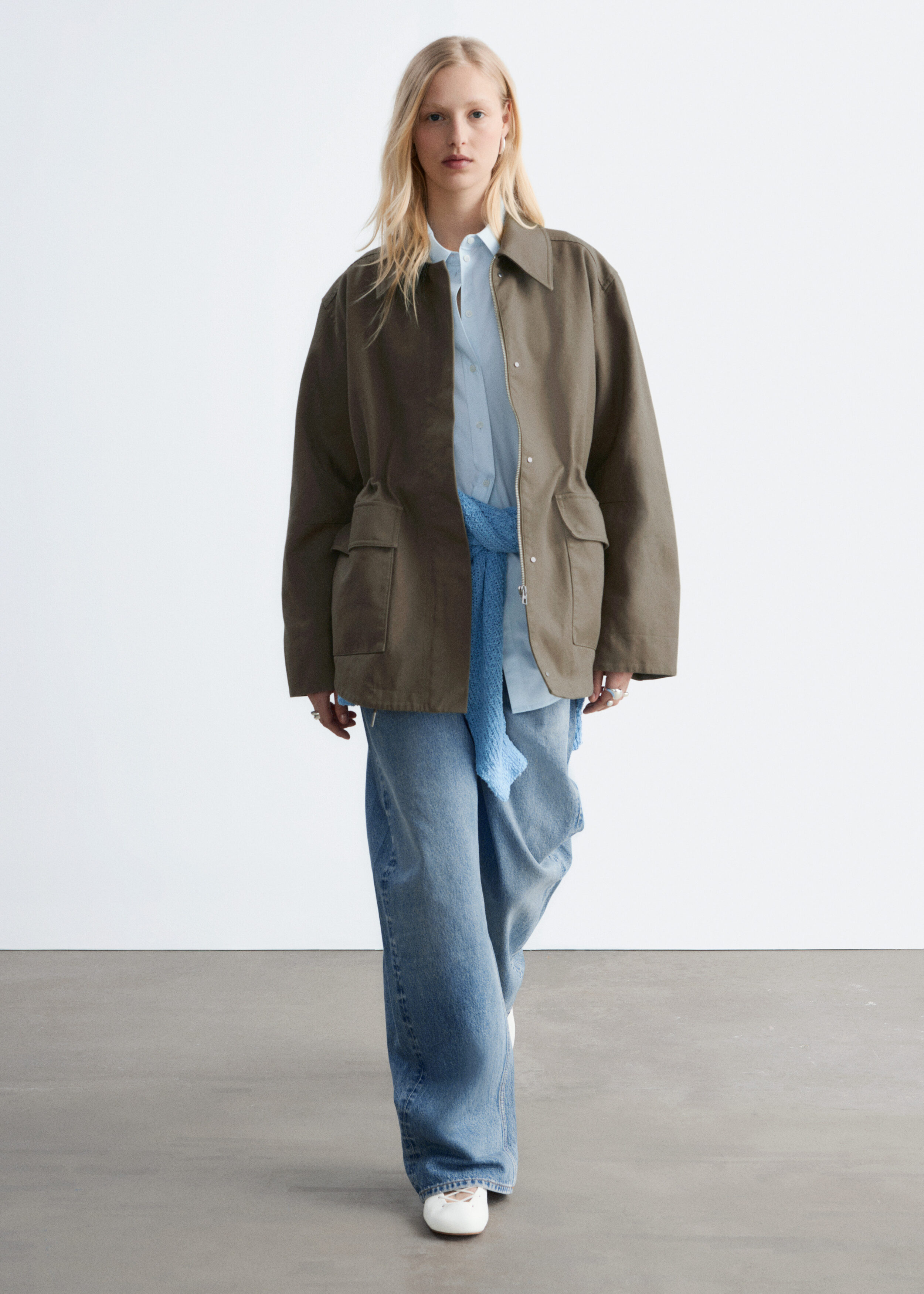 & Other Stories OVERSIZED DRAWSTRING UTILITY JACKET