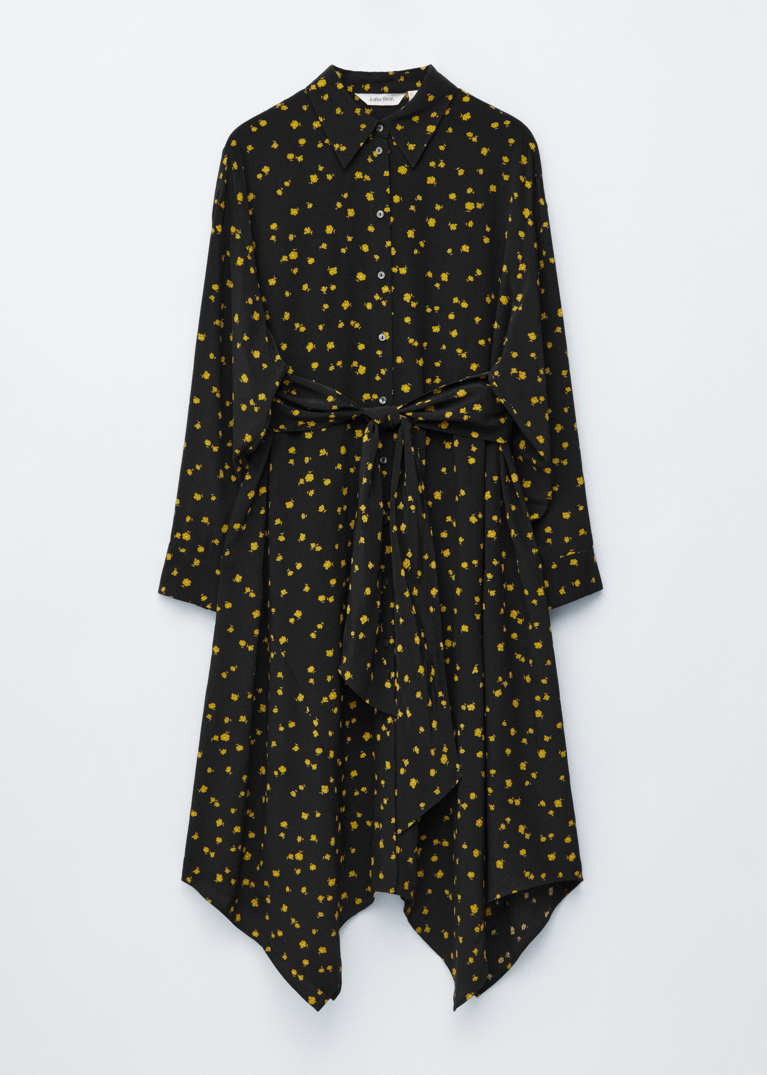 & Other Stories TIE-DETAIL MIDI SHIRT DRESS
