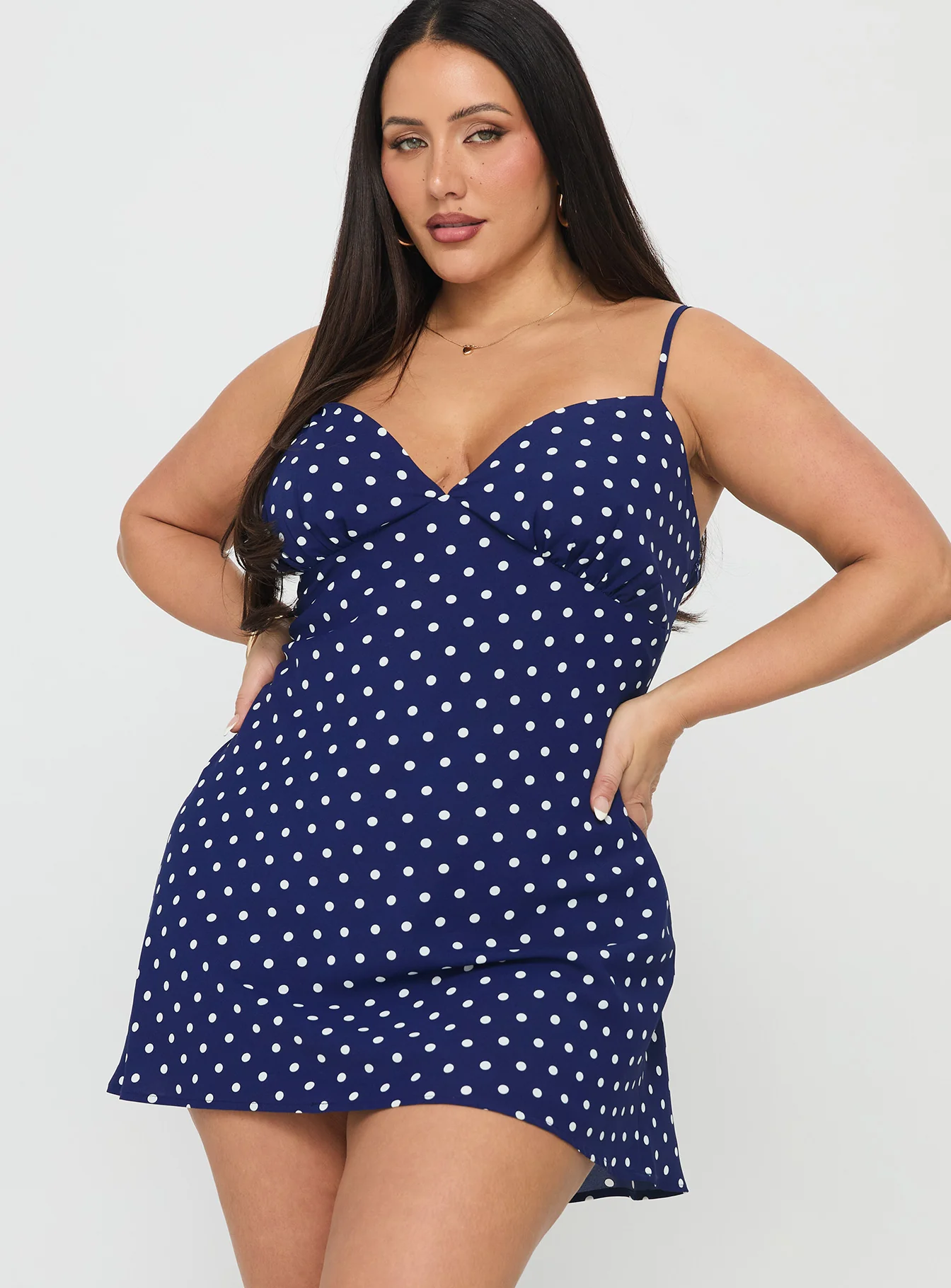 Chara Mini Dress Navy Curve