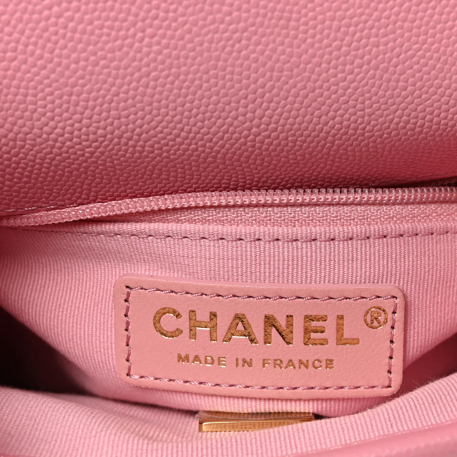 Caviar School Memory Mini Top Handle Flap Light Pink - Top Club