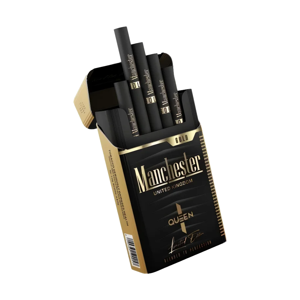 Manchester Queen Tube Filter Black Gold 7mg Carton - RELX