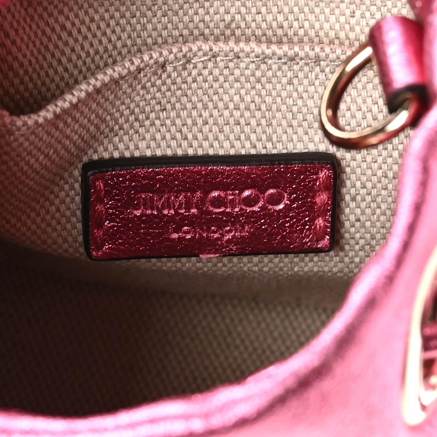 Metallic Nappa Mini Marcheline Shoulder Bag Peony - Top Club
