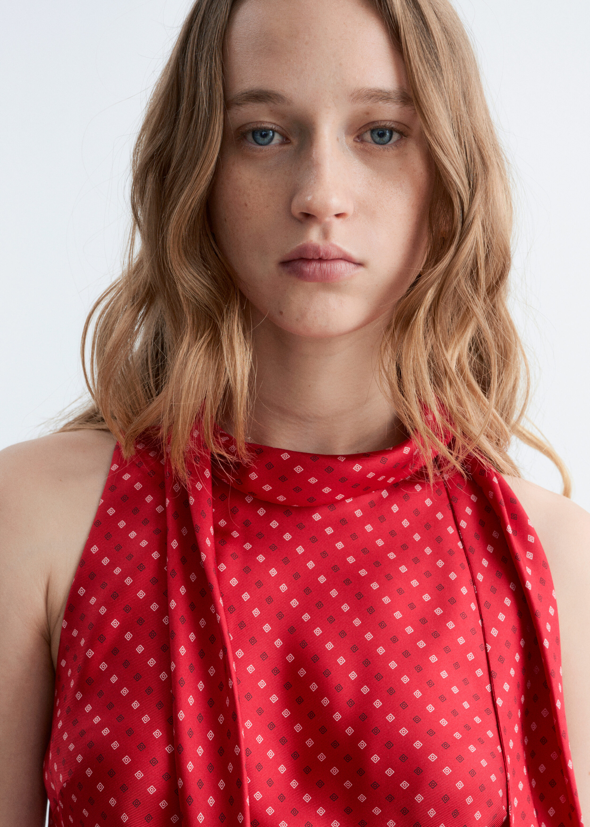 & Other Stories SCARF-NECK SILK TOP