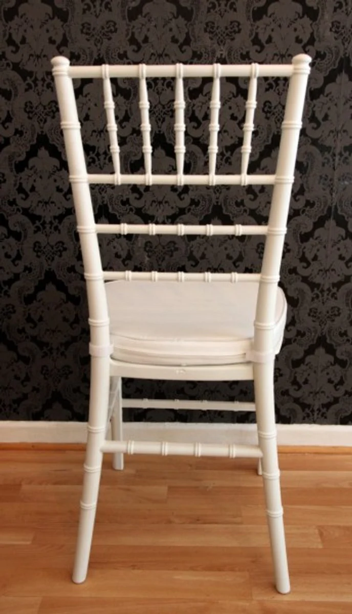 Designer acrylic chair including seat cushion white/white - Ghost Chair white - Polycarbonate furniture - Polycarbonate chair - Acrylic furniture - Ghost chair
