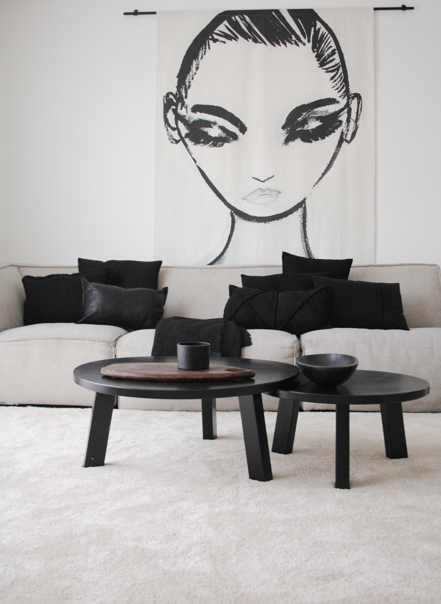 kussen leather zwart 55x35cm