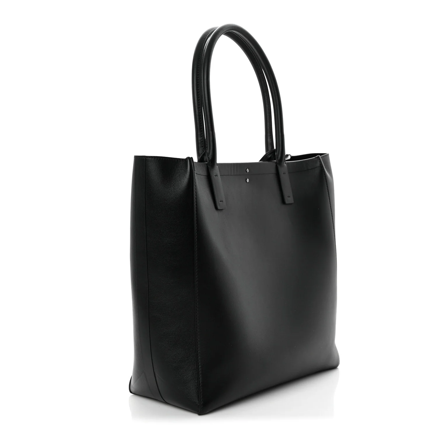 Calfskin Vlogo Medium Locker Tote Black - Top Club