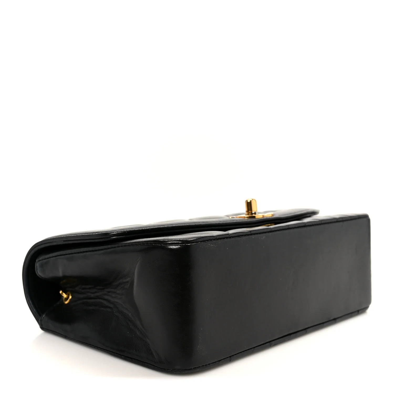 Lambskin Quilted Small Single Flap Black - Top Club