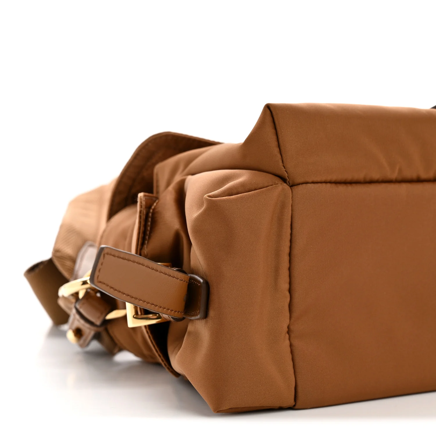 Re-Nylon Medium Explore Shoulder Bag Camel - Top Club