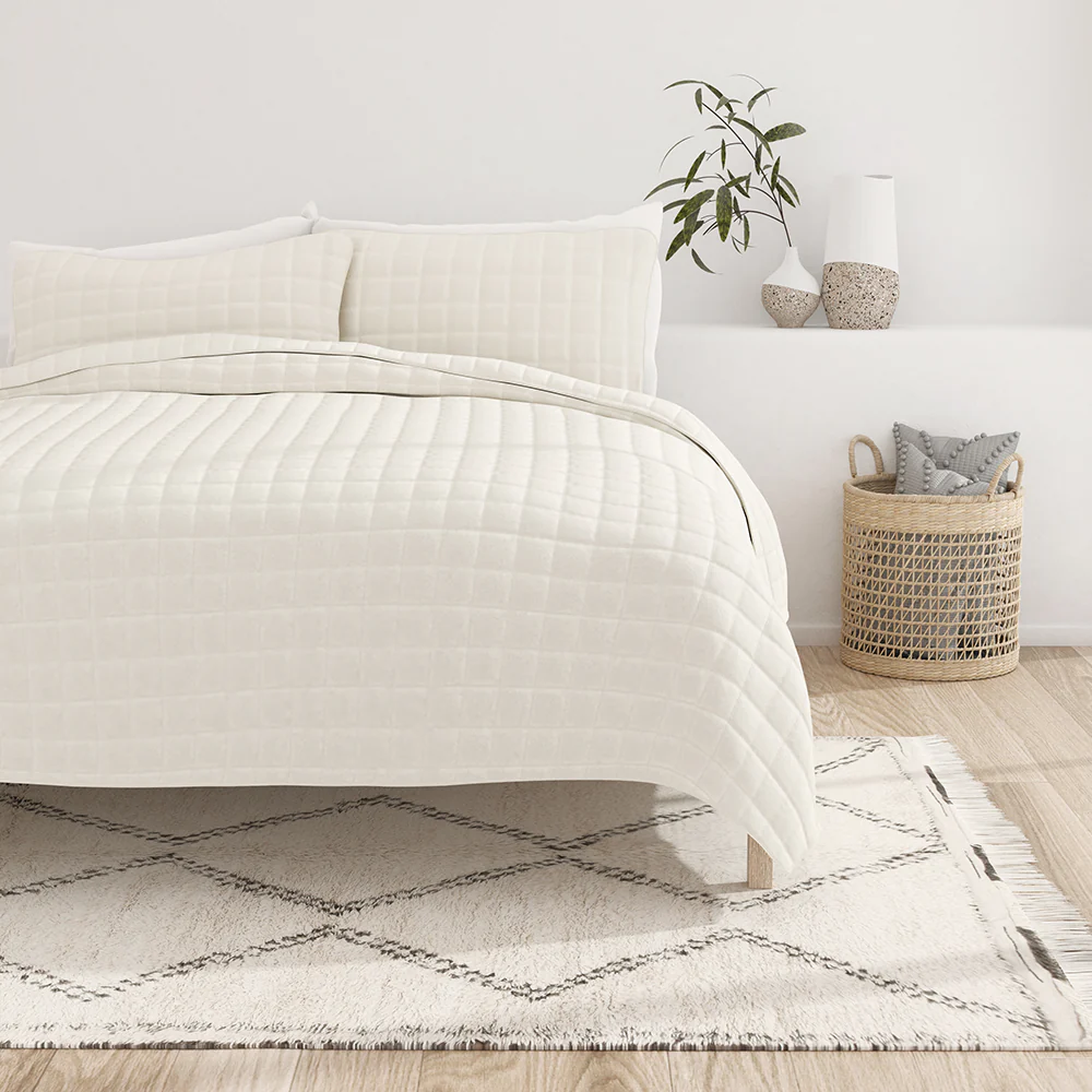 3-Piece Square Quilted Coverlet Set (Sale)