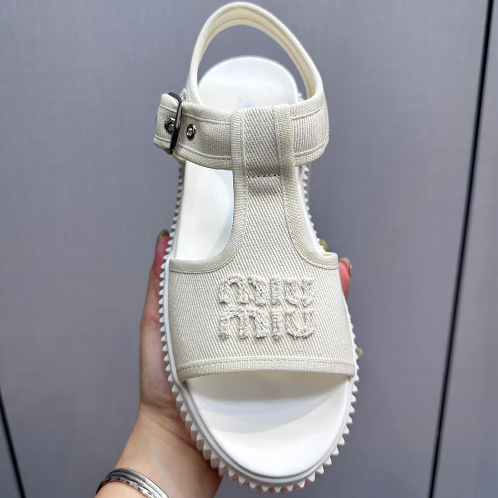 MiuMiu Denim flatform sandals - Top Club