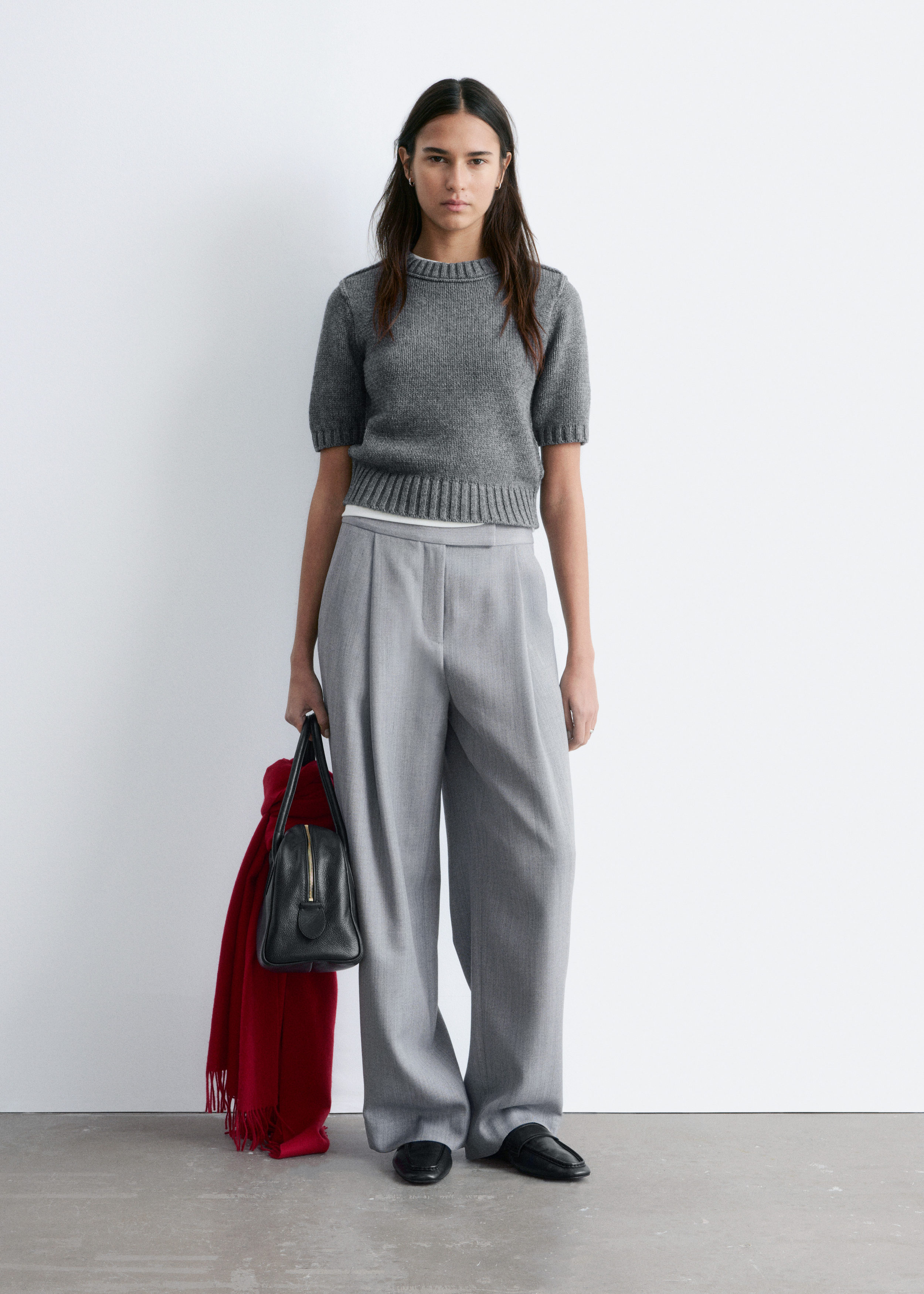 & Other Stories WOOL-BLEND TAILORED TROUSERS