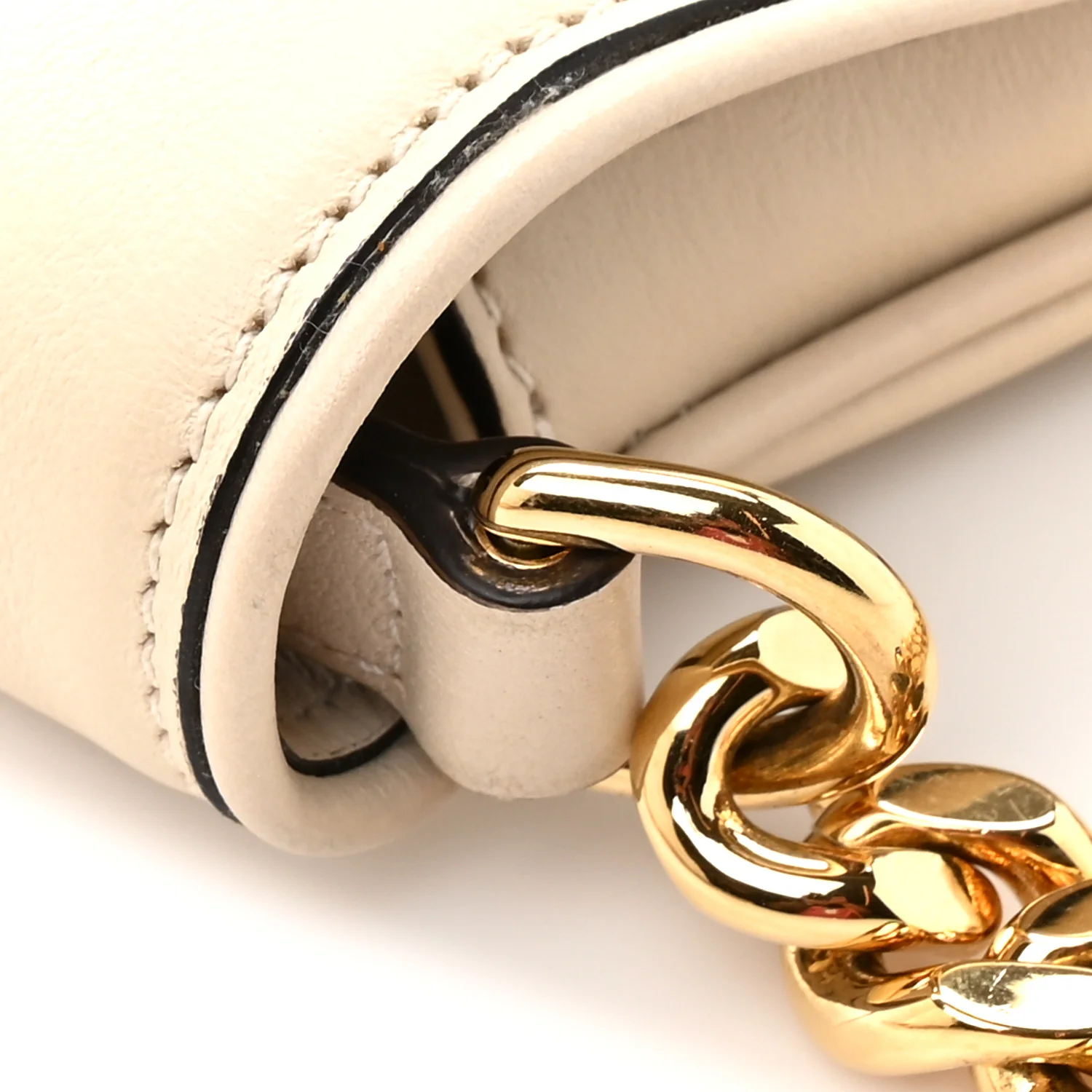 Roxy Calfskin Blondie Chain Shoulder Flap Bag Mystic White - Top Club