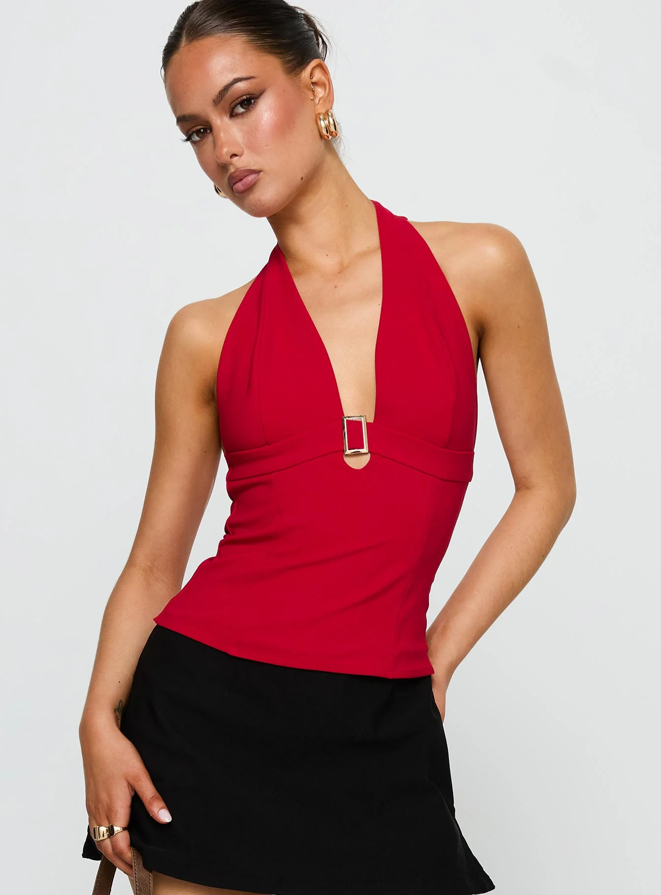 In Your Life Halter Top Red