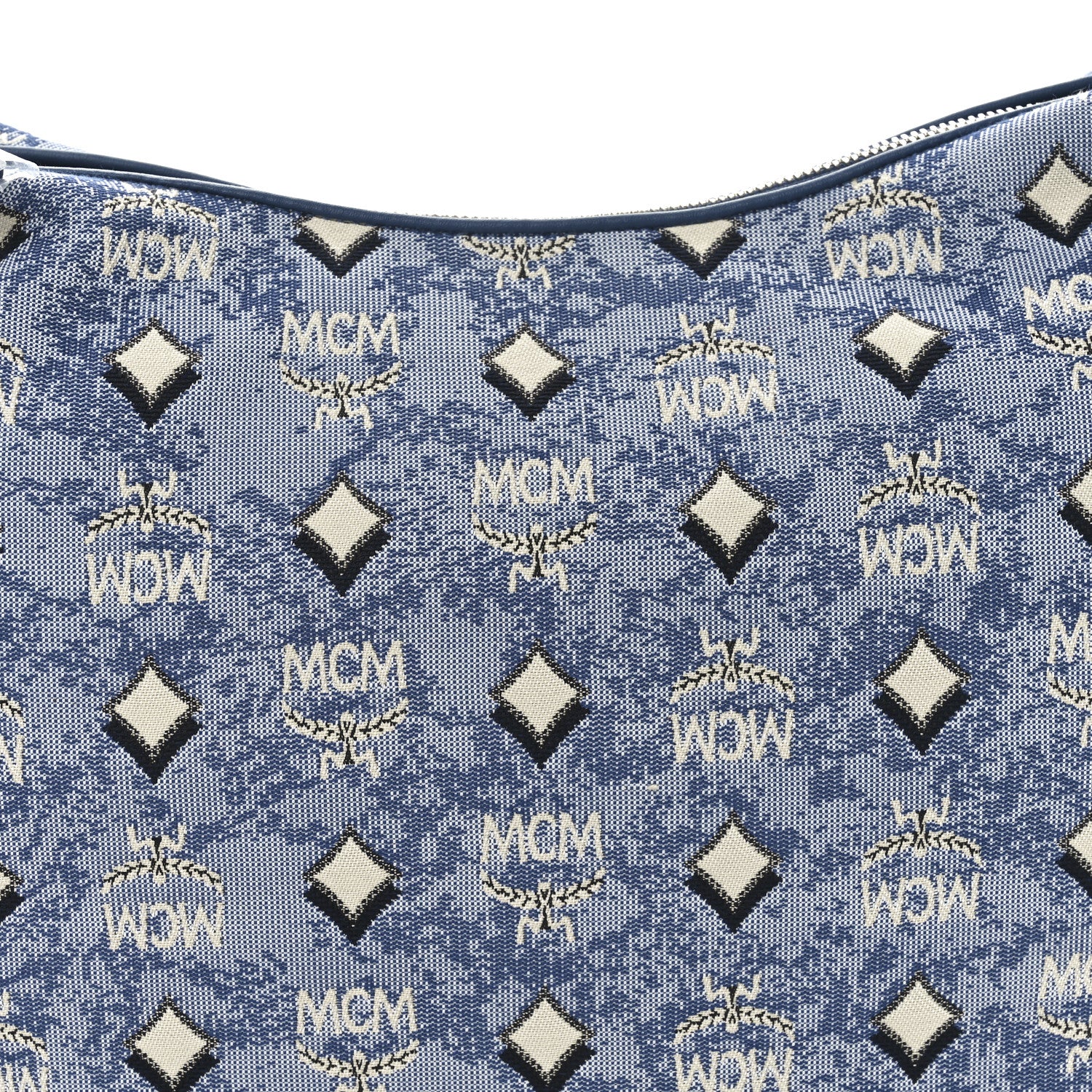 Vintage Jacquard Monogram Hobo Blue - Top Club