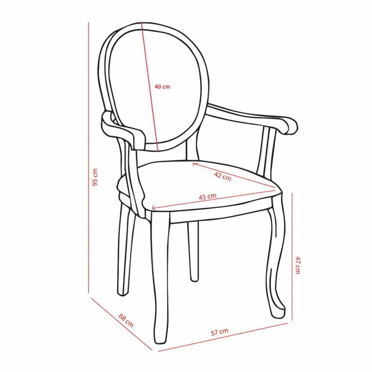 Luxury Baroque Velvet Dining Chair with Armrests House Servant Cat Green/Black