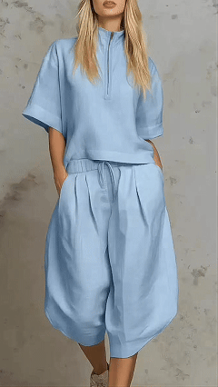 Summer 2026 Outdoor Hiking Outfit: Cotton-Linen Set in 