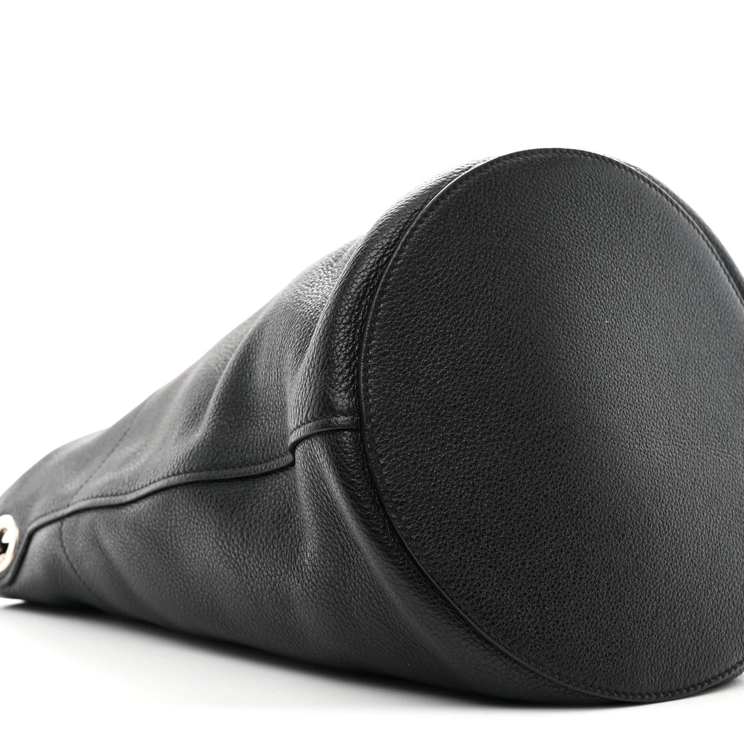 Vitello Daino Bucket Bag Black - Top Club