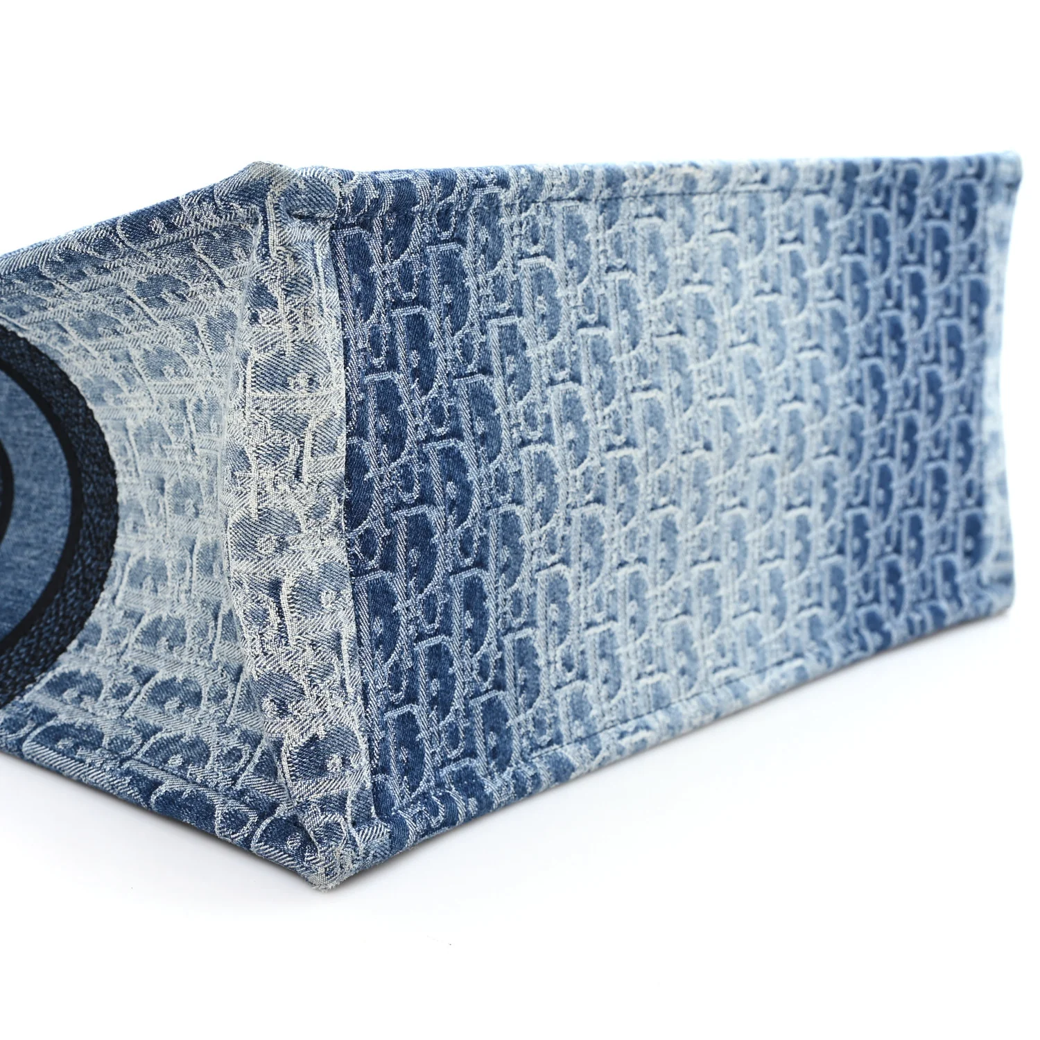 Oblique Denim Large Book Tote Blue - Top Club