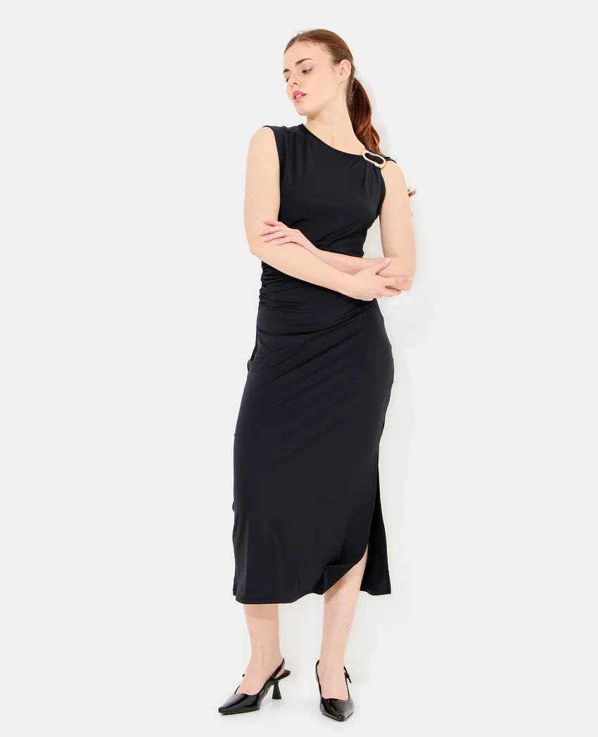 Pimkie Robe longue en maille avec détail bijou