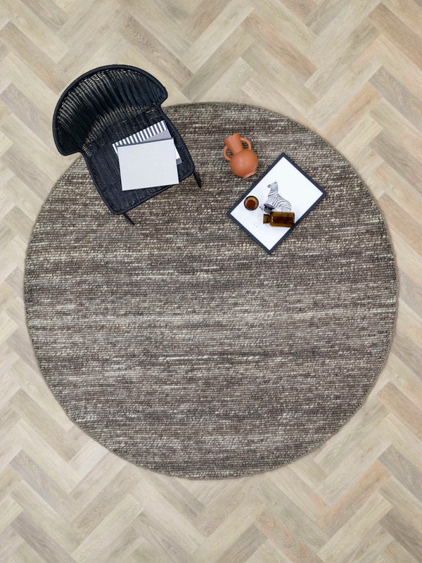 Vloerkleed Helsinki brown Ø200 cm