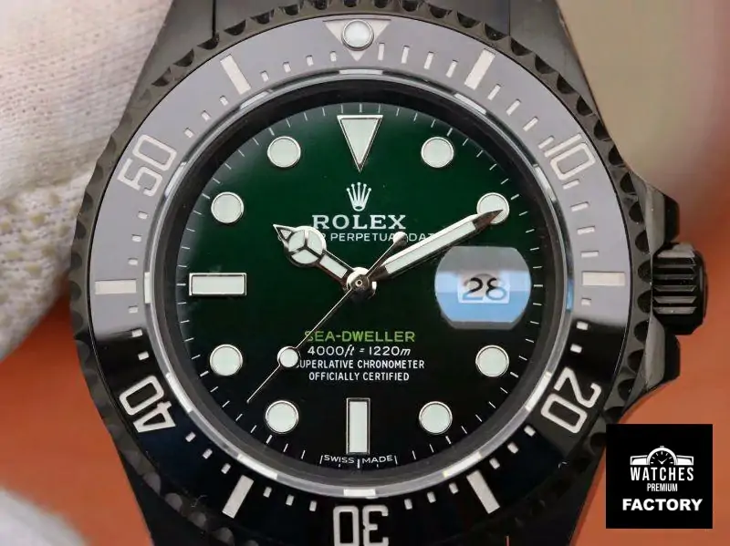 Rolex Sea-Dweller Deepsea 11666001 V2 Green Gradual Black Dial
