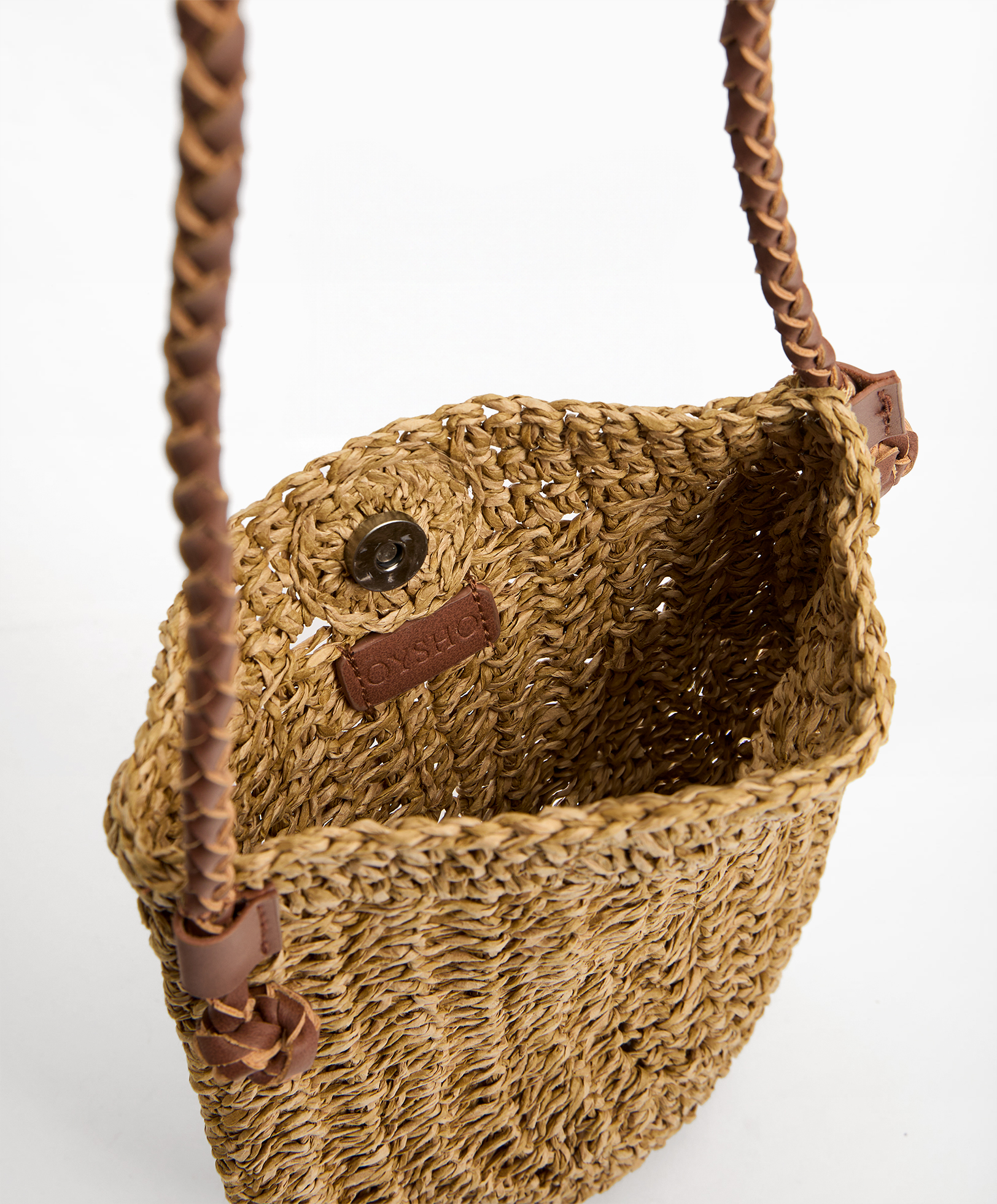 OYSHO Mobile phone bag with braided crossover strap