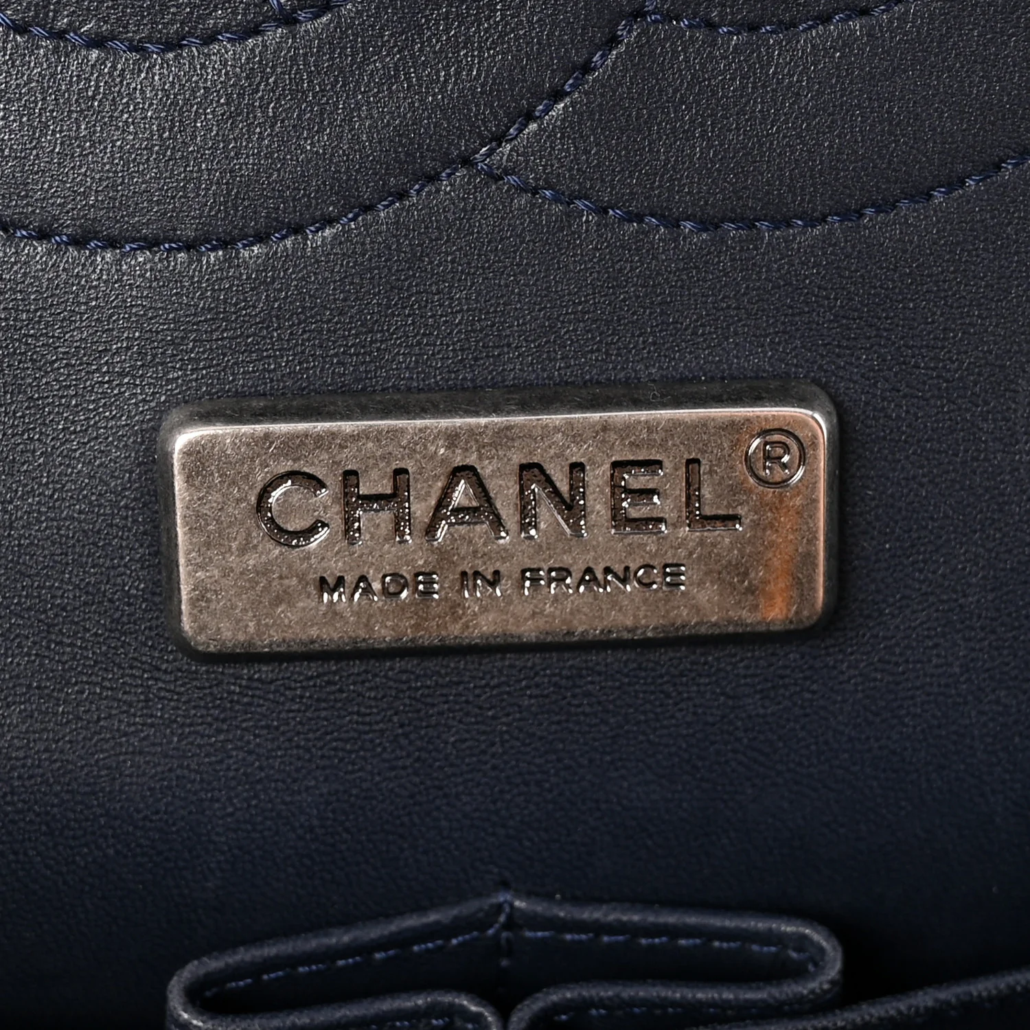 Metallic Snakeskin Jumbo Double Flap Blue - Top Club
