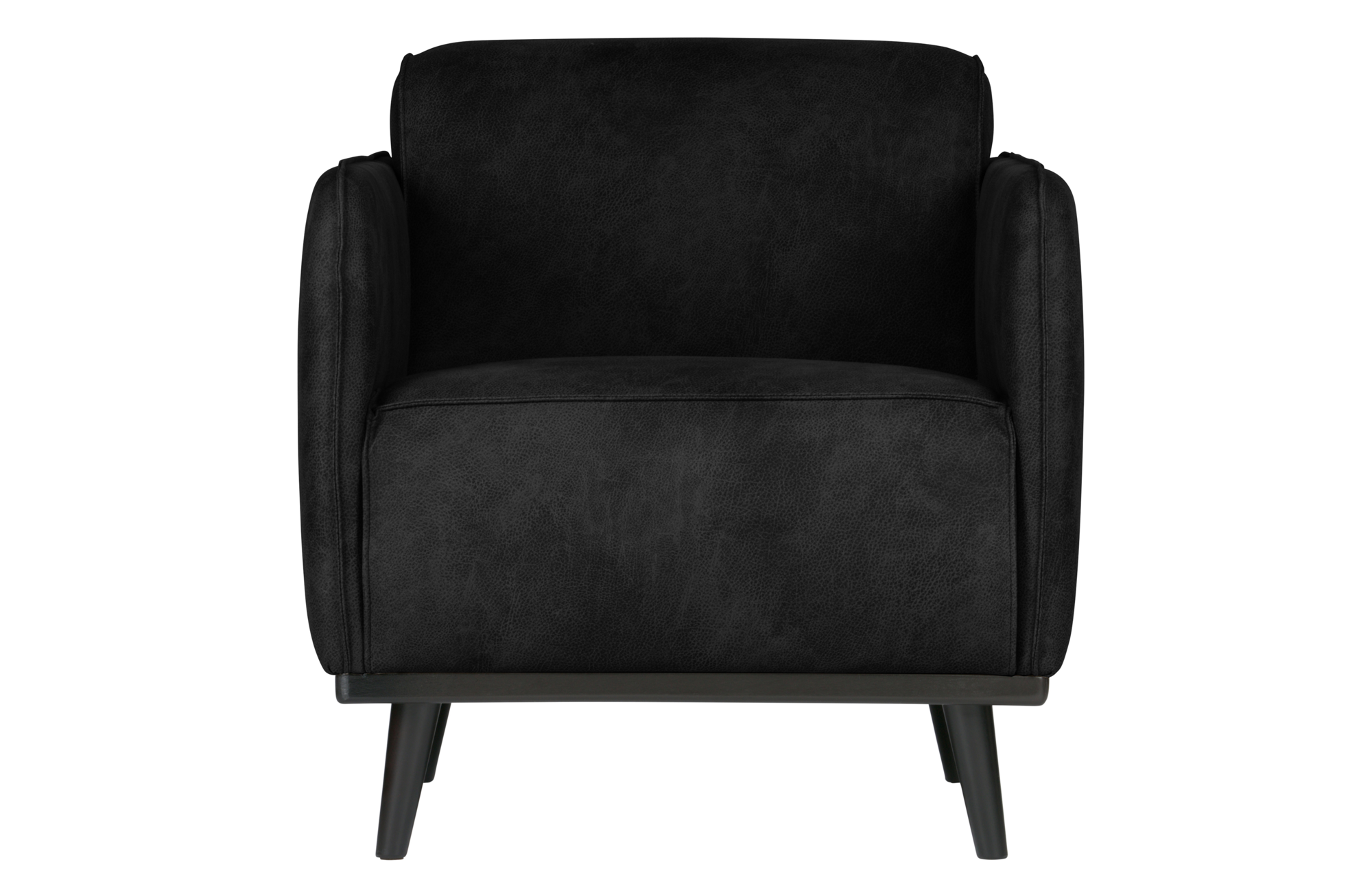 Fauteuil Statement met arm suedine - Zwart