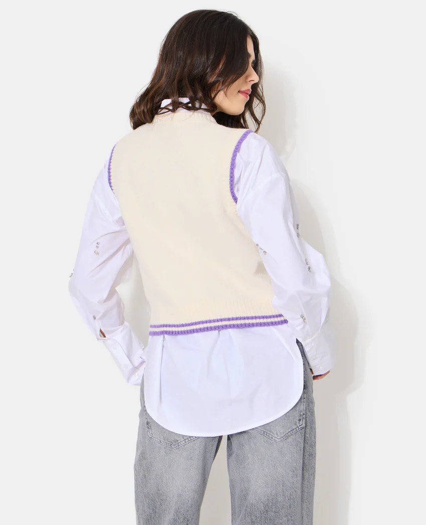 Pimkie Pull sans manches avec tulipes