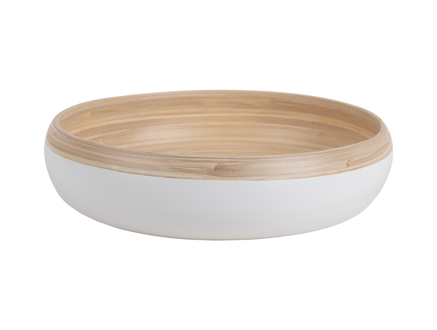 Salad bowl Puro sphere bamboo white