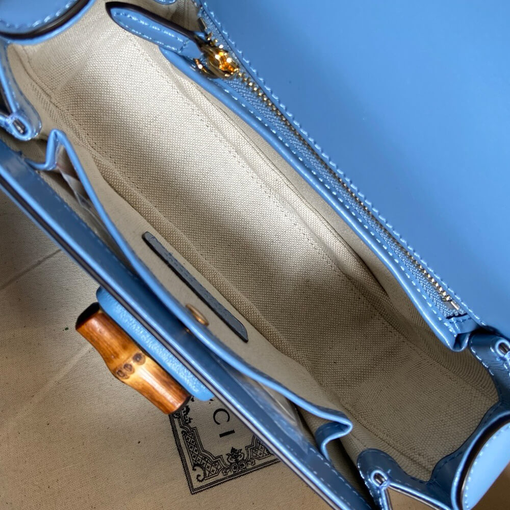 GUCCI BAMBOO 1947 JUMBO GG SMALL TOP HANDLE BAG - Top Club