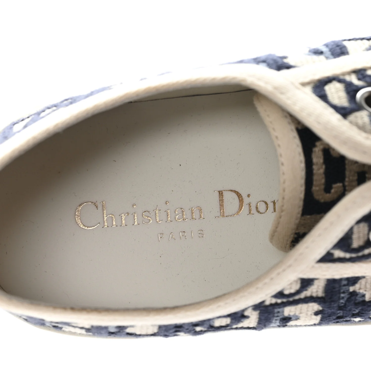 Canvas Oblique Walk'N'Dior Low Top Sneakers 38 Deep Blue - Top Club