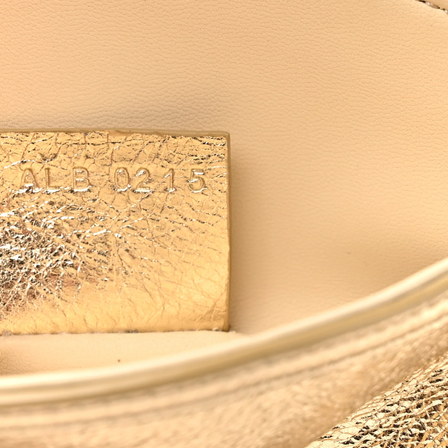 Metallic Tumbled Calfskin Nano Voyou Bag Golden Sand - Top Club