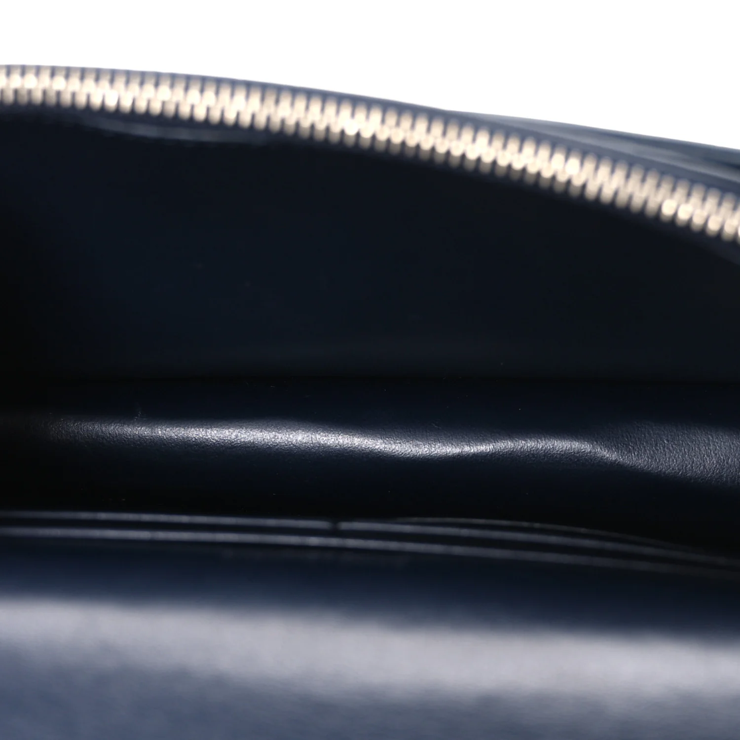 Calfskin Crocodile Embossed Monogram Sunset Chain Wallet New Cobalt - Top Club