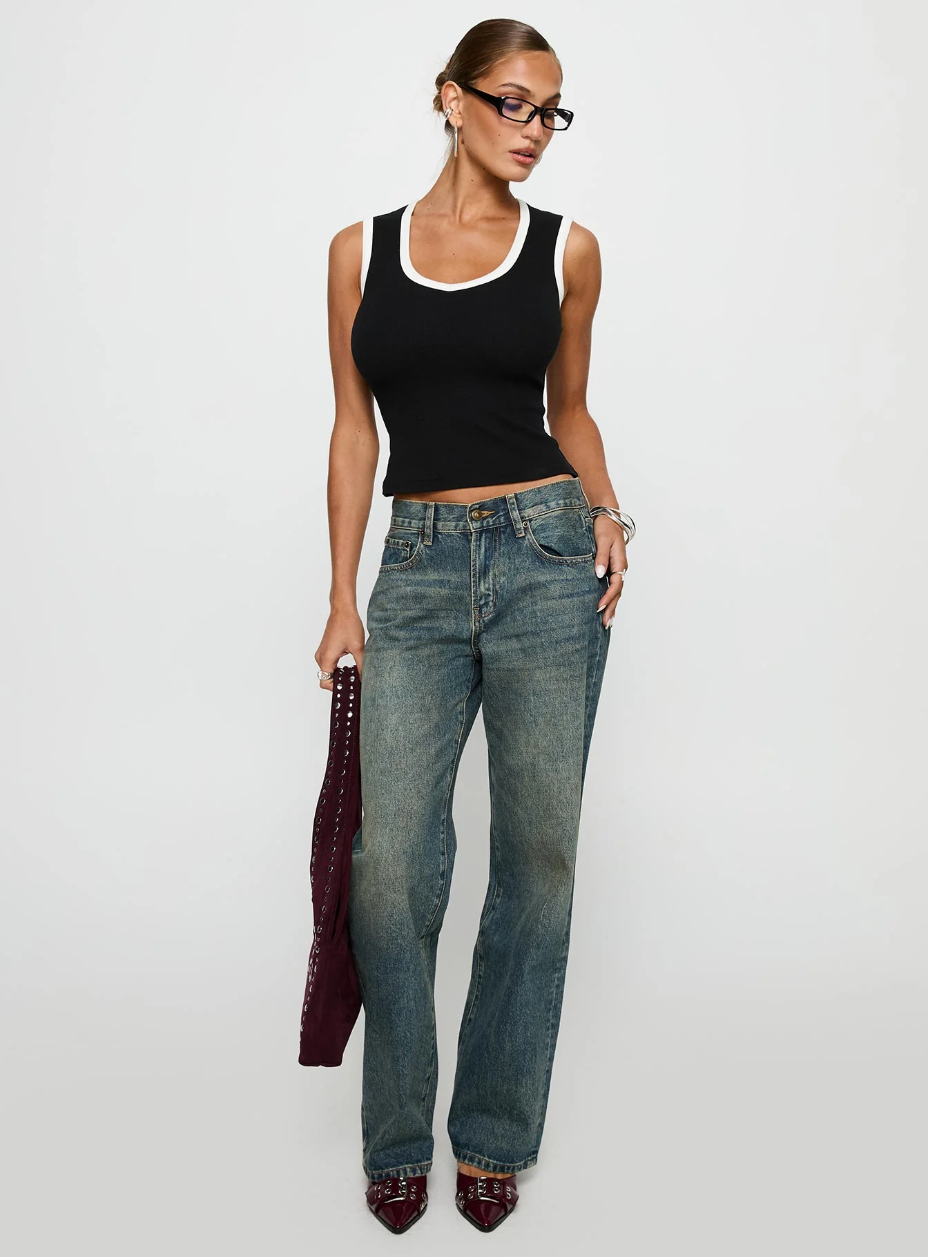 Start Me Up Top Black / White