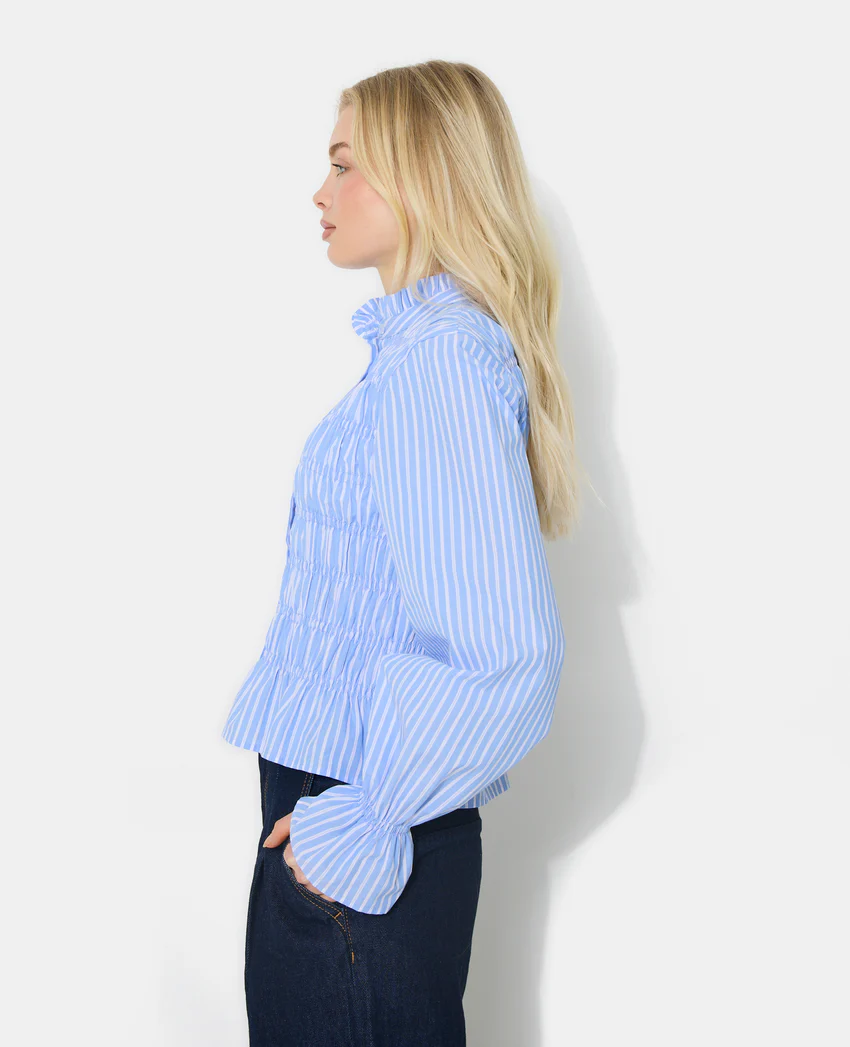 Pimkie Chemise smockée et rayé avec manches ballons