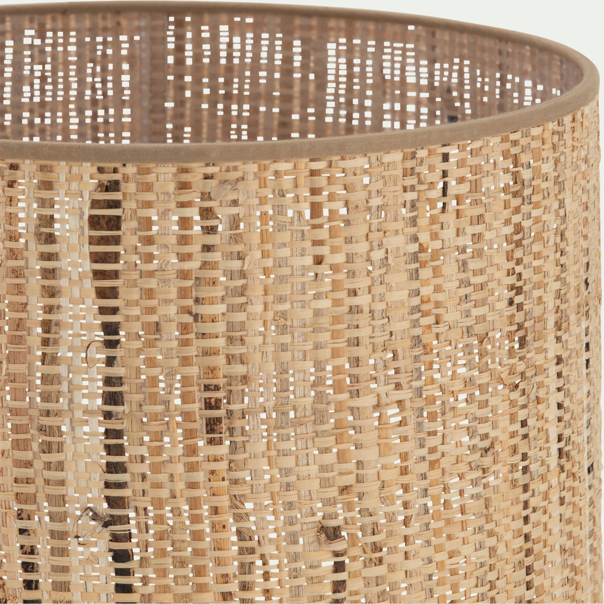 BANA - Abat-jour cylindrique en fibres de bananier D32cm - naturel