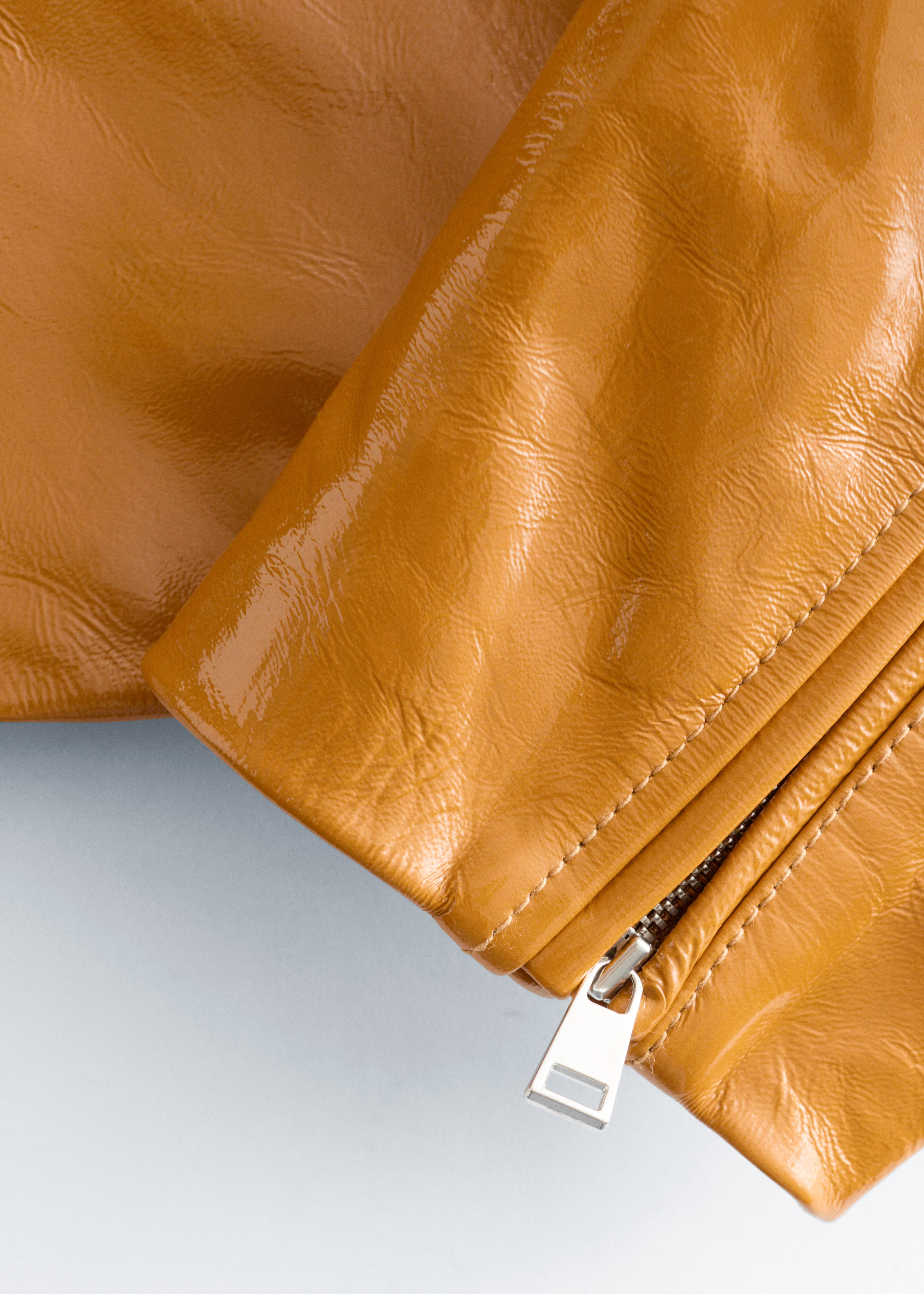 & Other Stories PATENT LEATHER BIKER JACKET