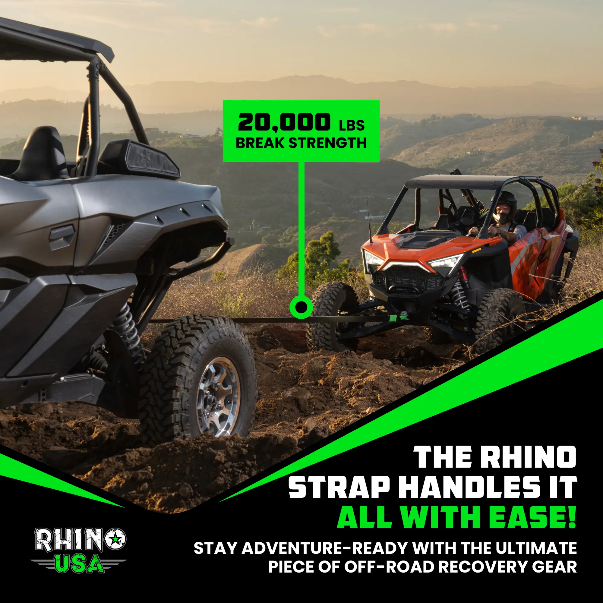 Rhino USA Ultimate Recovery Tow Strap 2