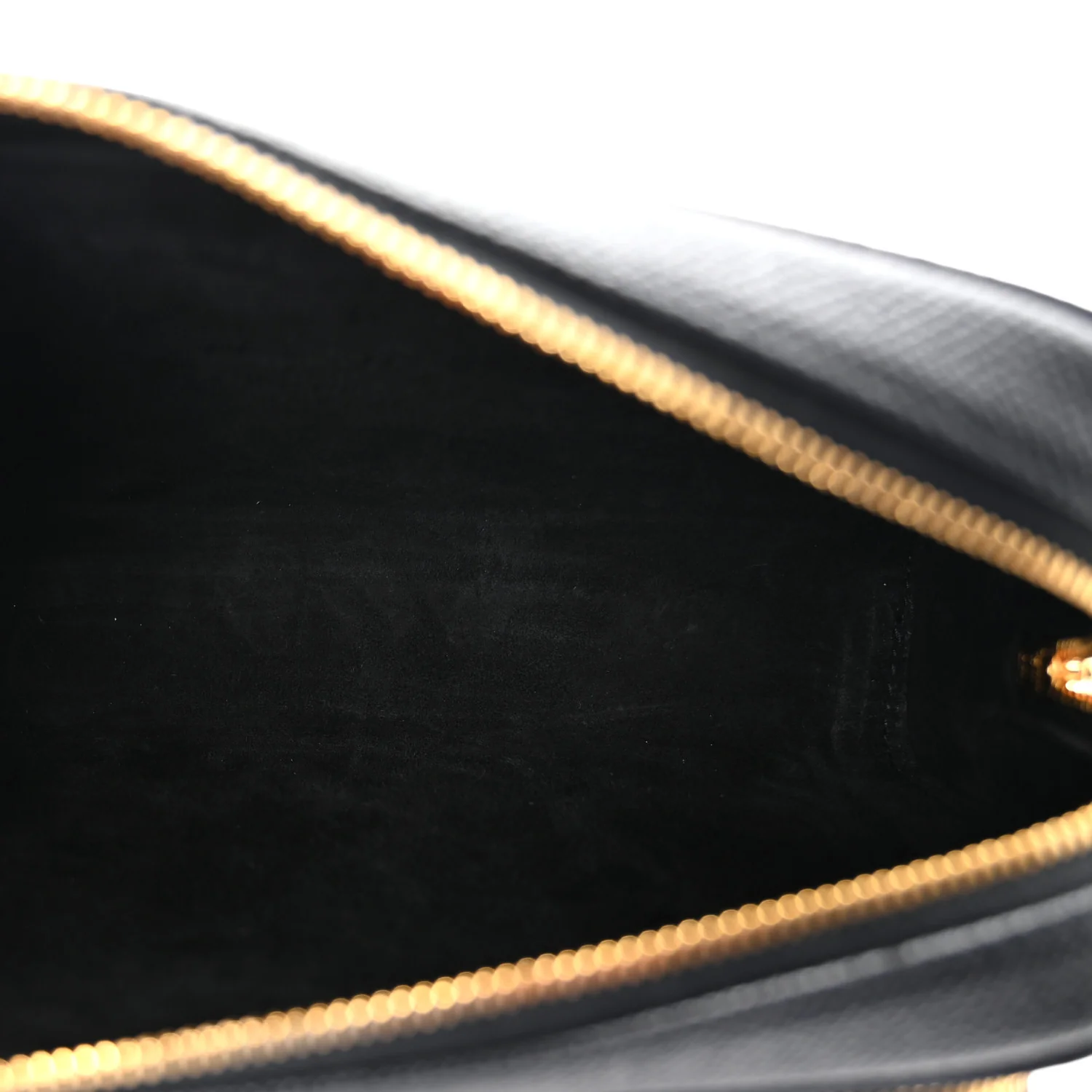 Grained Calfskin Caro Double Pouch Black - Top Club