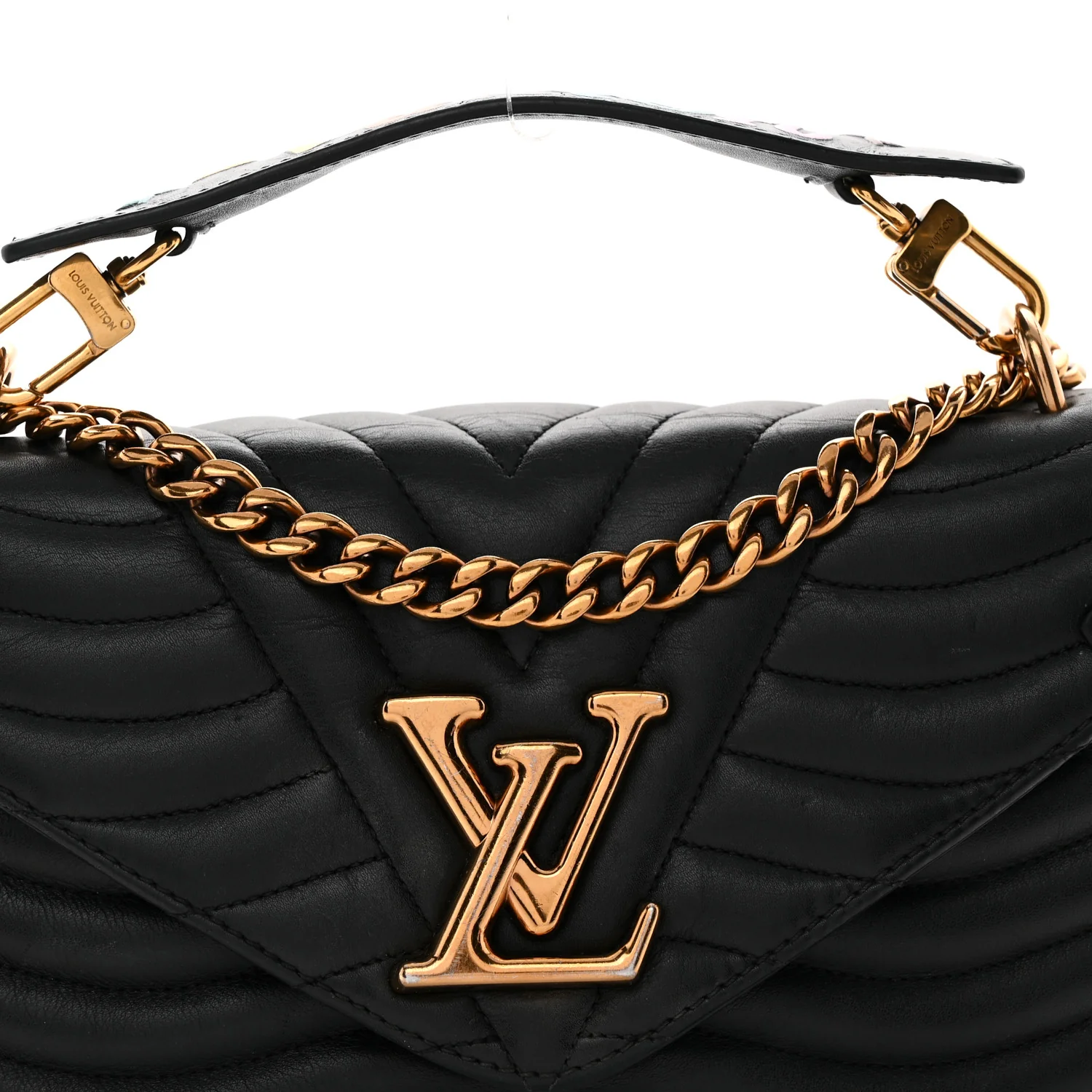 Calfskin New Wave Chain MM Black - Top Club