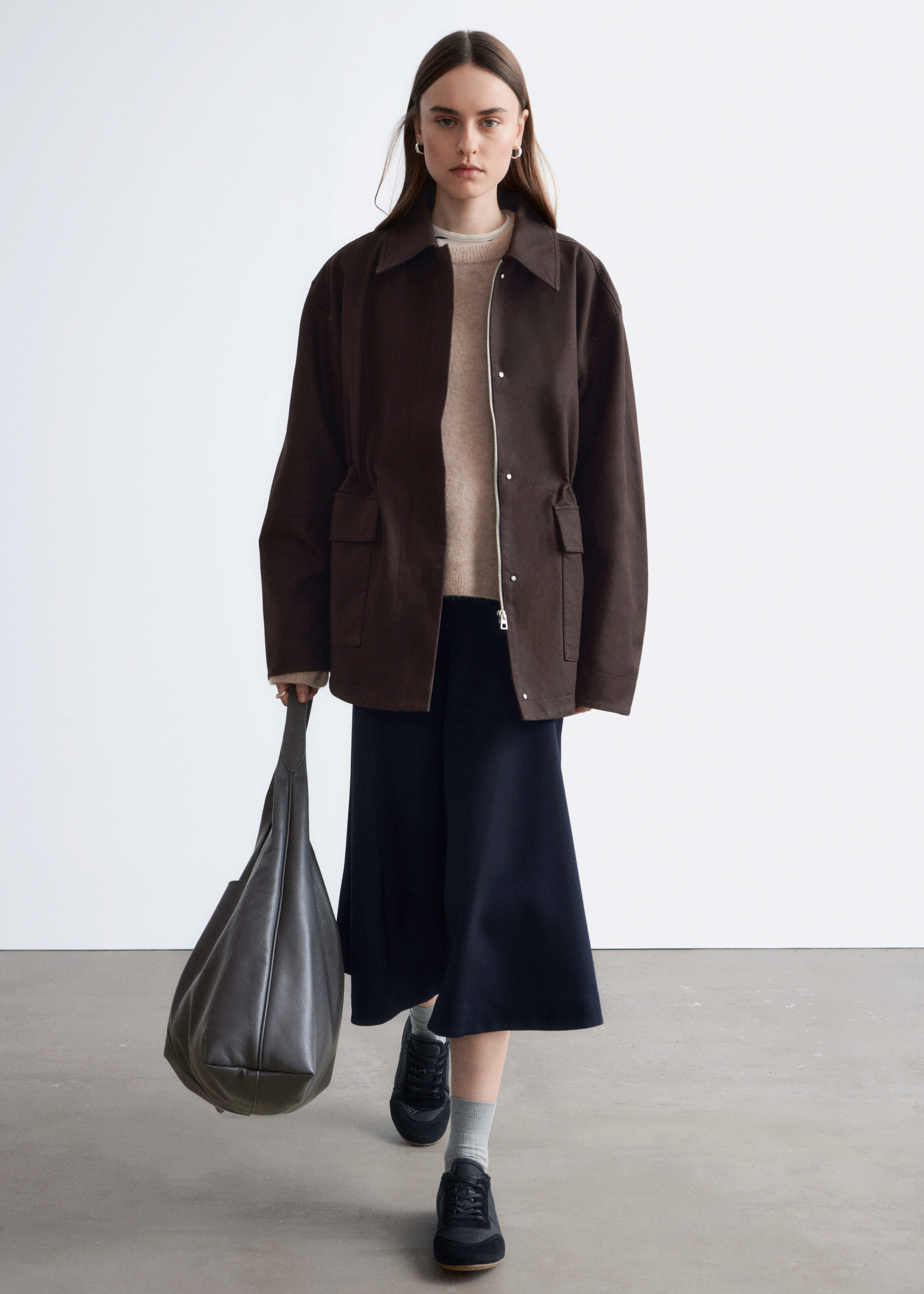 & Other Stories OVERSIZED DRAWSTRING UTILITY JACKET
