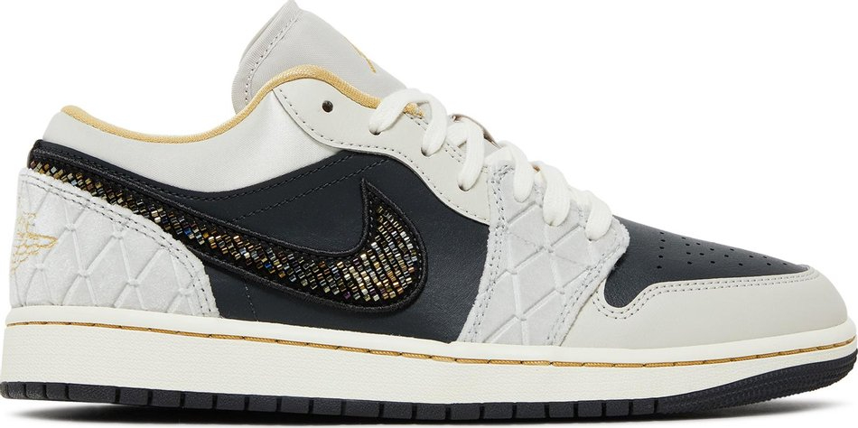Air Jordan 1 Low SE  Beaded Swoosh  DV1762-001 - Sneaker Replica Workshop