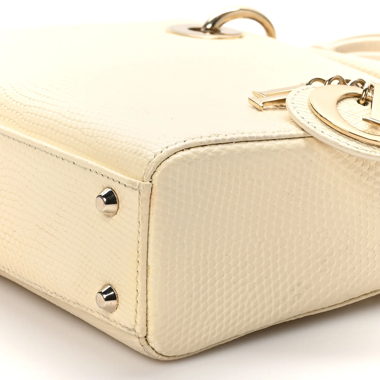 Lizard Mini Lady Dior White - Top Club