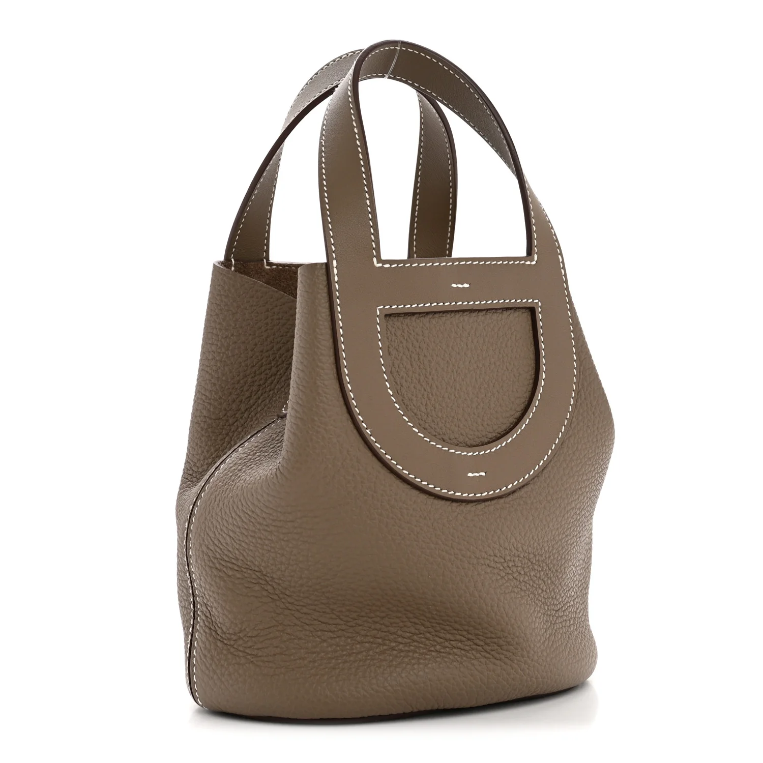 Taurillon Clemence Swift In-The-Loop 18 Bag Etoupe - Top Club