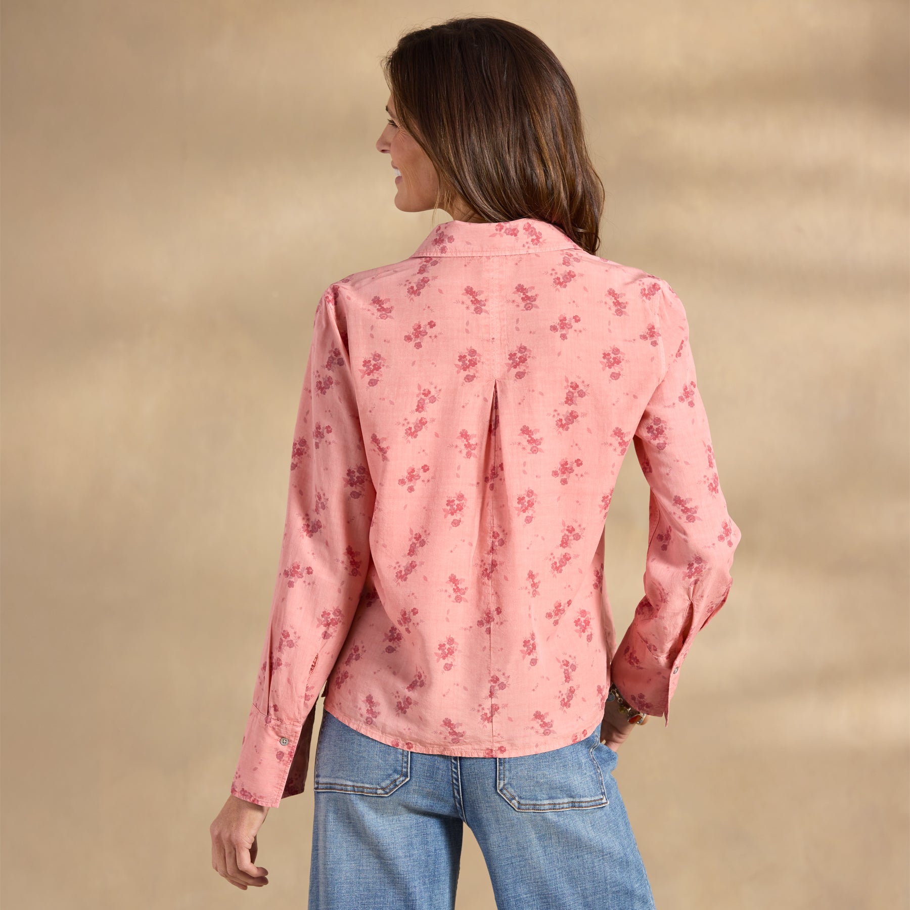 Ryleigh Mixed-Print Shirt, Petite - Sundance Living