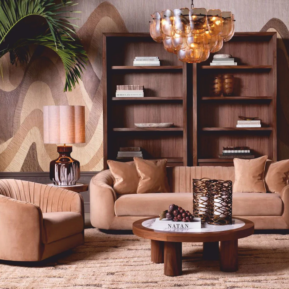 Luxury living room rug beige / brown - various sizes