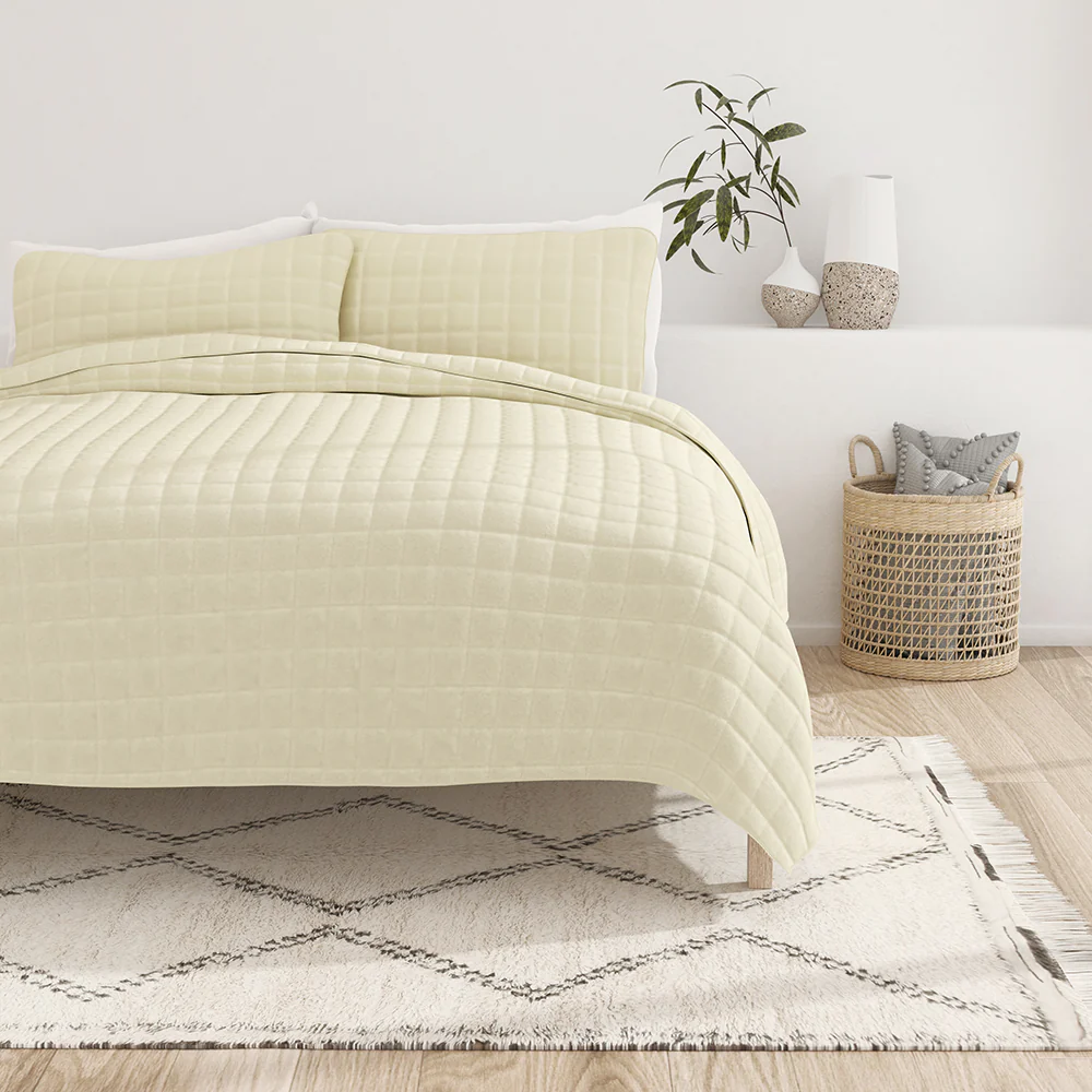 3-Piece Square Quilted Coverlet Set - Sale
