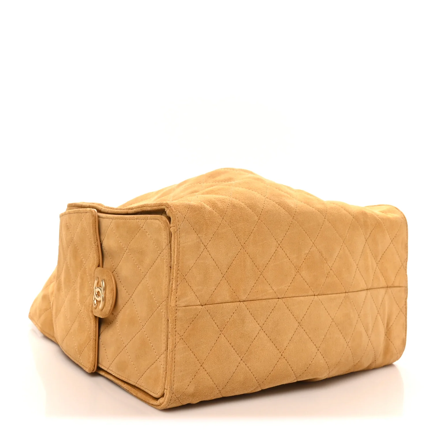Suede Quilted Medium Chanel 25 Handbag Beige - Top Club